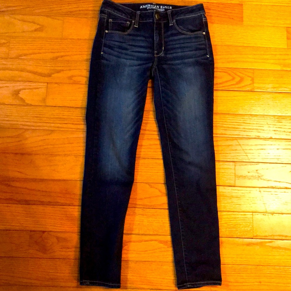 American Eagle Outfitters Women's Skinny Jeans - Dark Blue